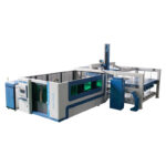 Vandens aušinimo automatinė CNC metalo pluošto lazerinio pjovimo mašina 1500w